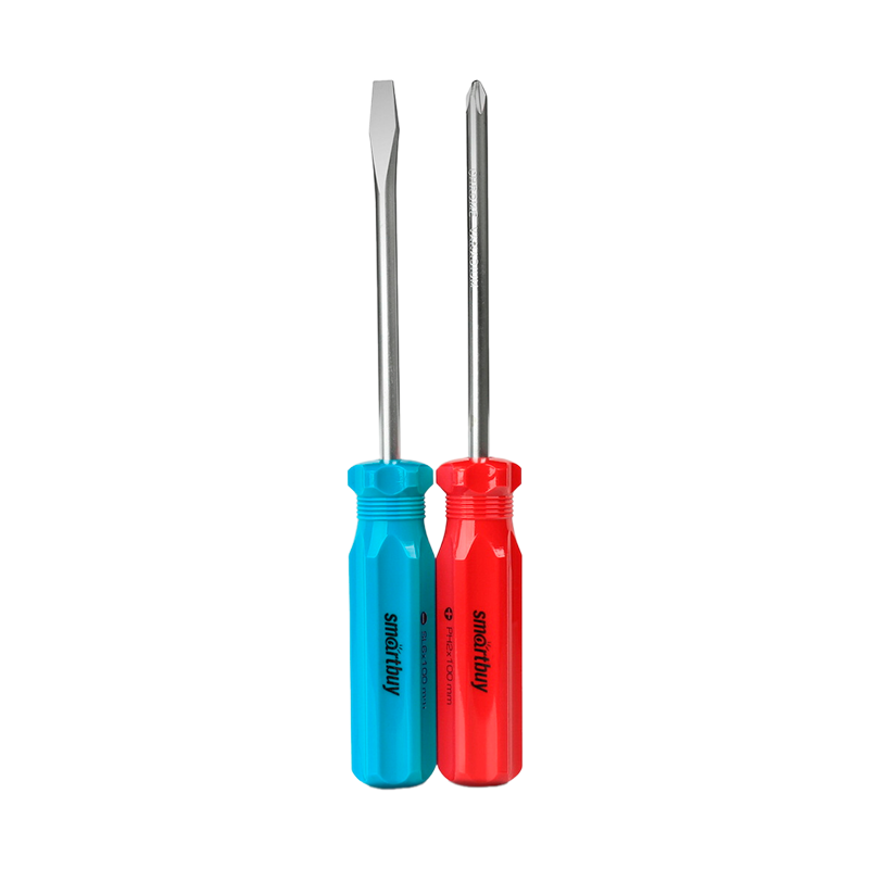Набор отверток 2 шт, крестовые и шлицевые, PH2x100, SL6x100, CR-V, Smartbuy One Tools/60