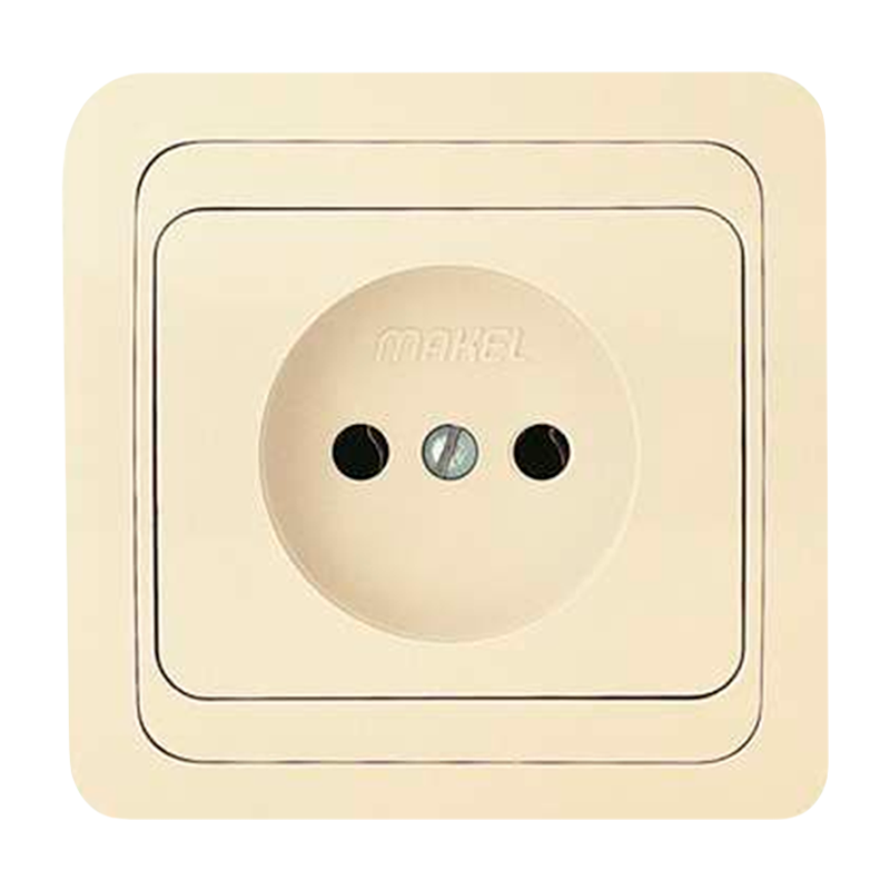 Розетка Makel Mimoza 1гн. 16A кремовый 25022
