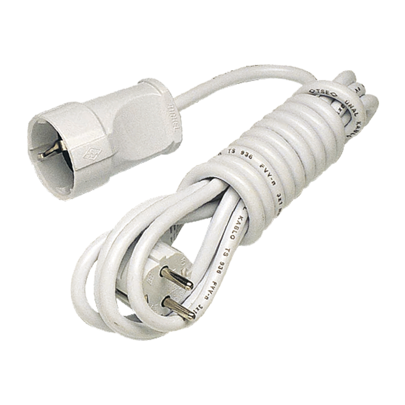 Удлинитель Makel 1р.С/З 16A 3.0м 3x0.75мм² IP20 белый 10005 (1/14)
