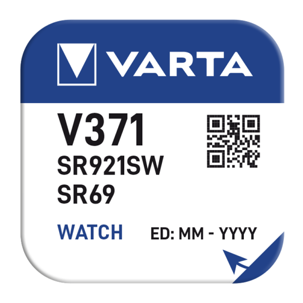 Батарейка Varta 371 (SR920SW) BL1 Silver Oxide 1.55V (1/10/100)