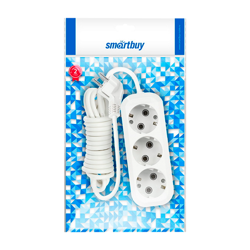 Удлинитель Smartbuy 3р.С/З 16A 7.0м белый (1/40)