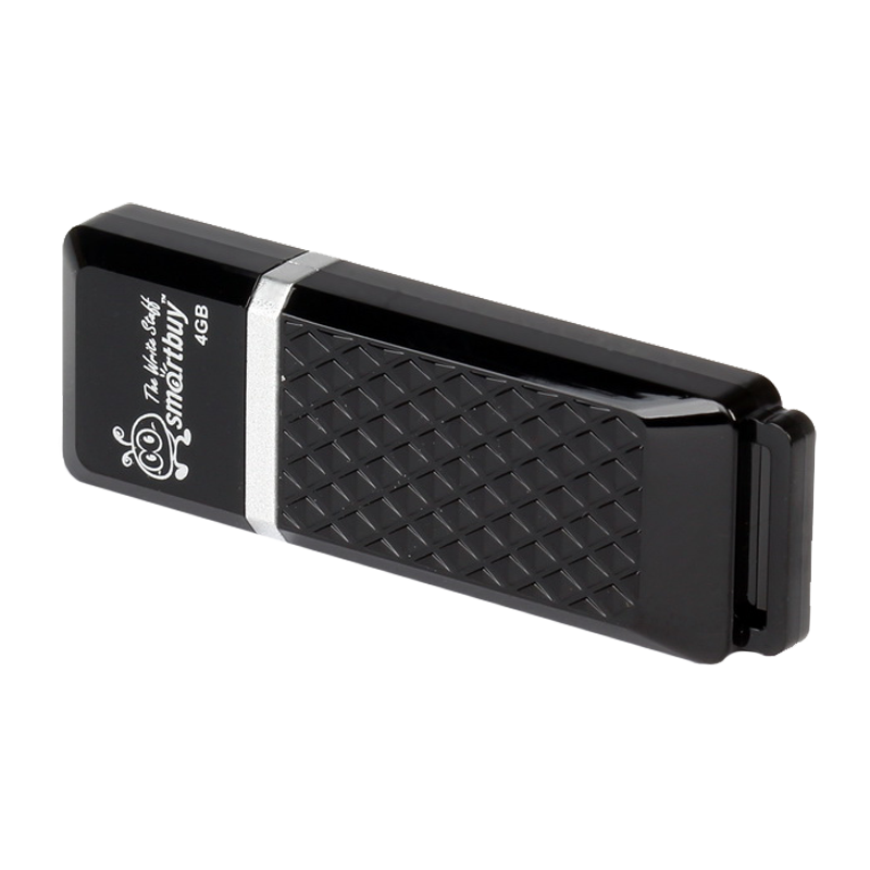Флеш-накопитель Smartbuy Quartz 4GB USB2.0 пластик черный