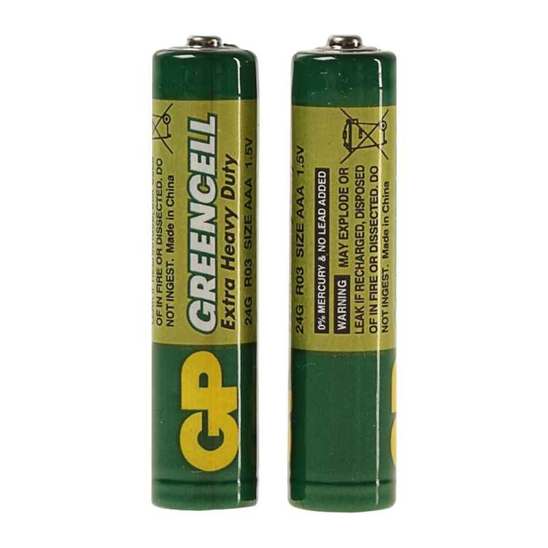 Батарейка GP GreenCell R03 AAA Shrink 2 Heavy Duty 1.5V (2/40/200/1000) R