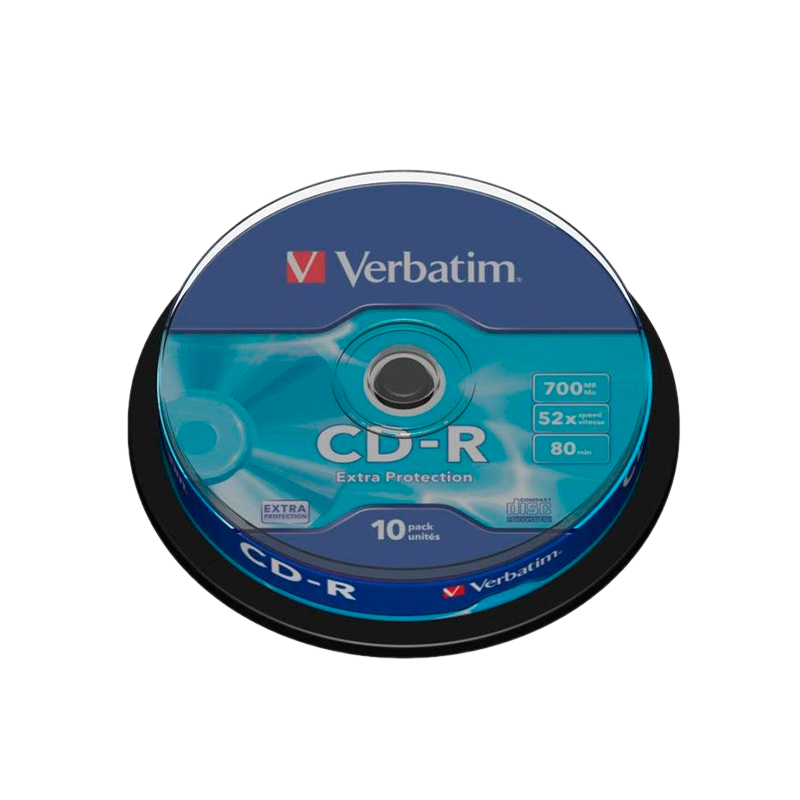 Диск CD-R Verbatim DL 700MB 52x 10шт. cake box (10/200)