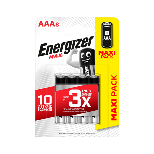 Батарейка Energizer MAX LR03 AAA BL8 Alkaline 1.5V (8/96)
