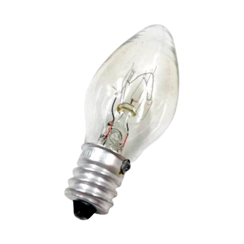 Лампа накаливания Oshan Е12 10W 220-240V свеча для холодильников прозрачная (1/50)