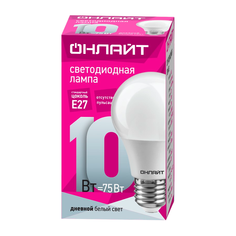 Лампа светодиодная ОНЛАЙТ OLL-A60-15-230-2.7K-E27 (1/10/100)