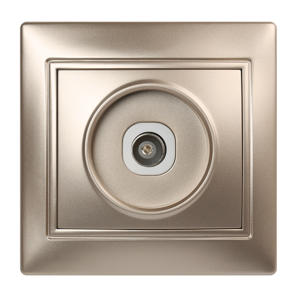 Розетка Smartbuy телевизионная 1-местная 75Ом 5-862МГц шампань "Венера"