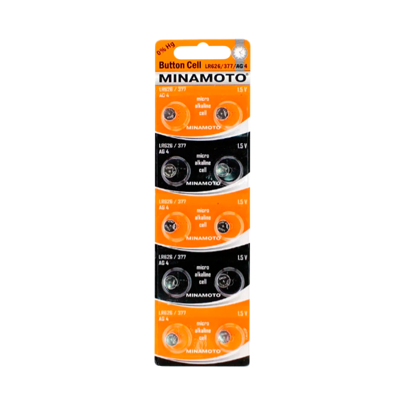Батарейка Minamoto G4/LR626/LR66/377A/177 BL10 Alkaline 1.5V (10/200/10000)