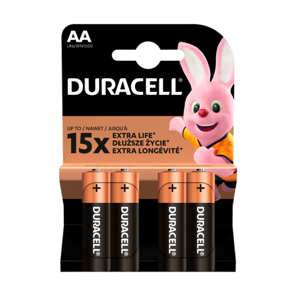 Батарейка Duracell Basic LR6 AA BL4 UPACK48 Alkaline 1.5V (48/192/16128)