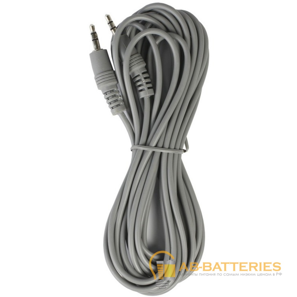 Кабель AUX Smartbuy KA-333 Jack 3.5mm (m)-Jack 3.5mm (m) 3.0м силикон серый (1/50)