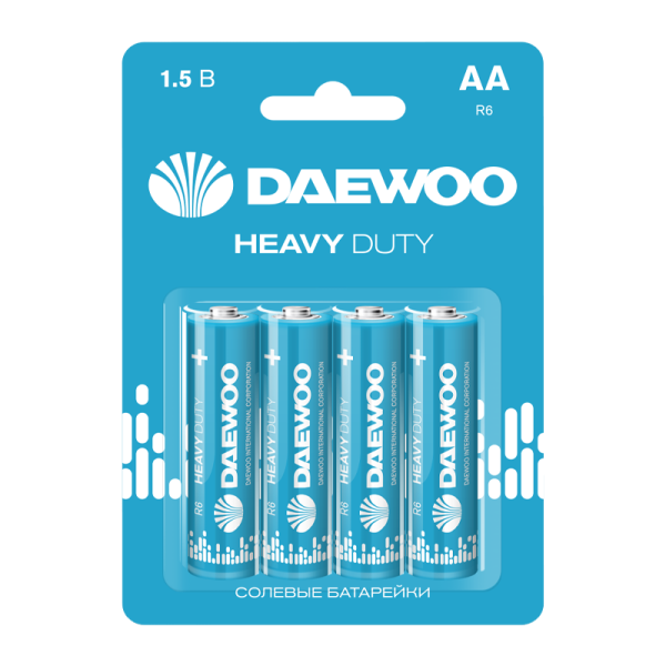Батарейка Daewoo R6 AA BL4 Heavy Duty 1.5V (4/40/960)