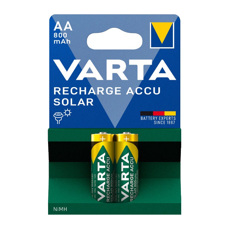 Аккумулятор бытовой Varta HR6 AA BL2 NI-MH Solar 800mAh (2/20/200)