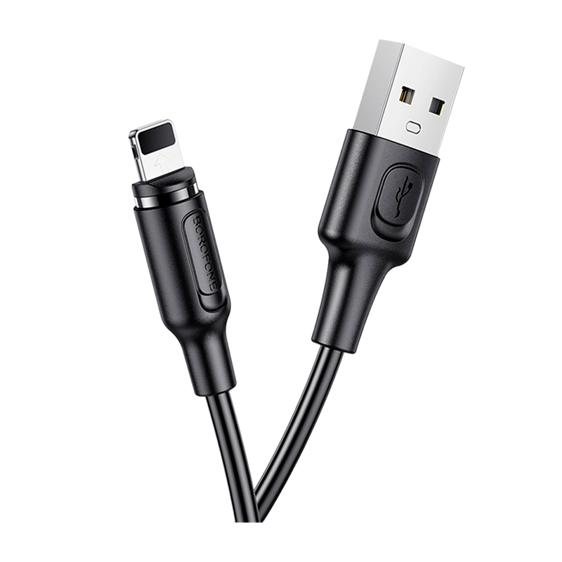 Кабель Borofone BX41 USB (m)-Lightning (m) 1.0м 2.4A ПВХ магнит черный (1/360)
