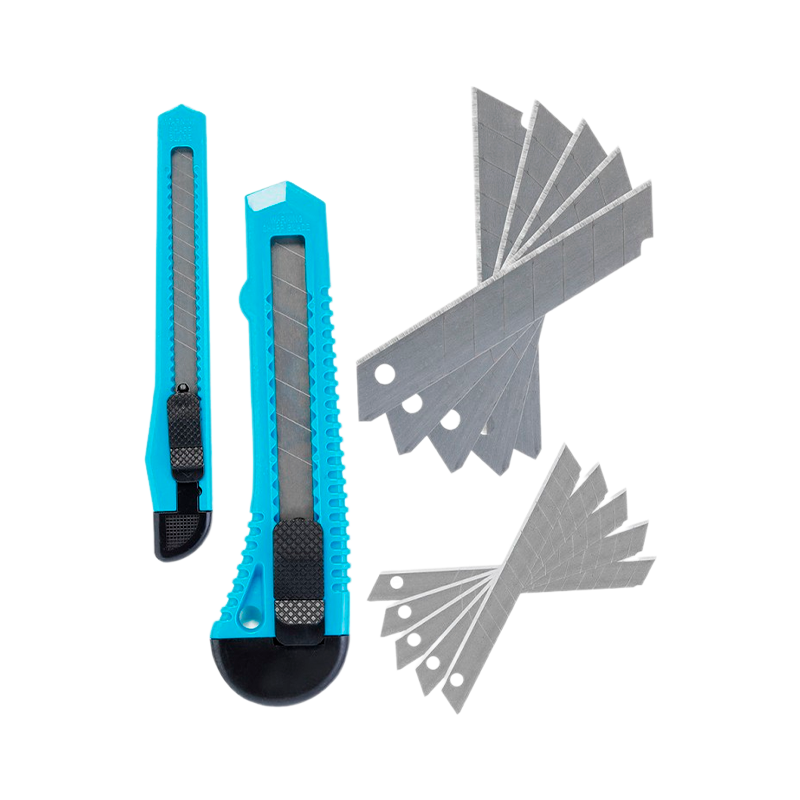Набор ножей универсальных Smartbuy Tools 10 шт, с отлам.лезвием 9 мм и 18 мм, 2 ножа, 8 лезвий/120