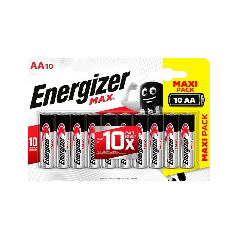 Батарейка Energizer MAX LR6 AA BL10 Alkaline 1.5V (10/120)