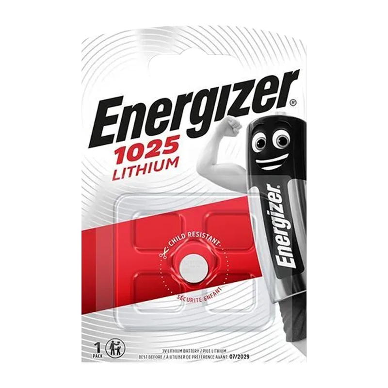 Батарейка Energizer CR1025 BL1 Lithium 3V (1/10/140)