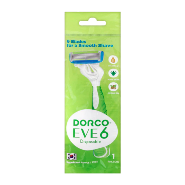 Бритва DORCO EVE 6 SHAI Vanilla 6 лезвий пластиковая ручка увл. полоска 1шт. (1/10/60)