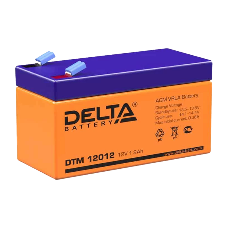 Аккумулятор свинцово-кислотный Delta DTM 12012 12V 1.2Ah (1/20)
