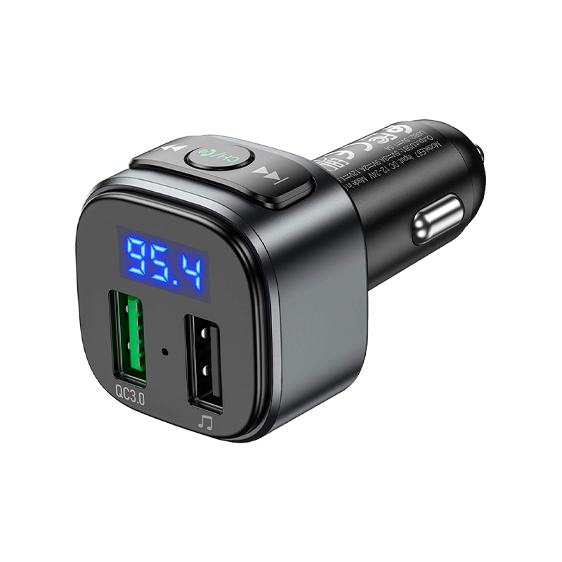 Автомобильное З/У HOCO E67 2USB QC3.0 черный (1/120)