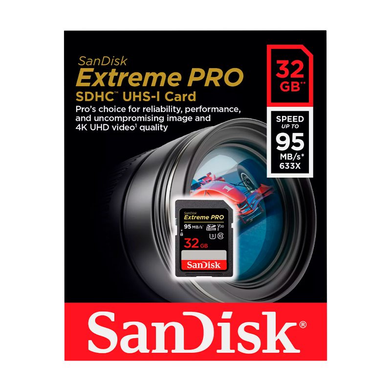 Карта памяти SD SanDisk Extreme Pro 32GB Class10 UHS-I (U3) 95 МБ/сек V30
