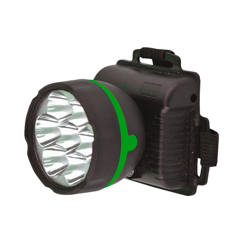 Фонарь налобный Ultraflash 909 1.7W 7LED от батареек черный (1/100)