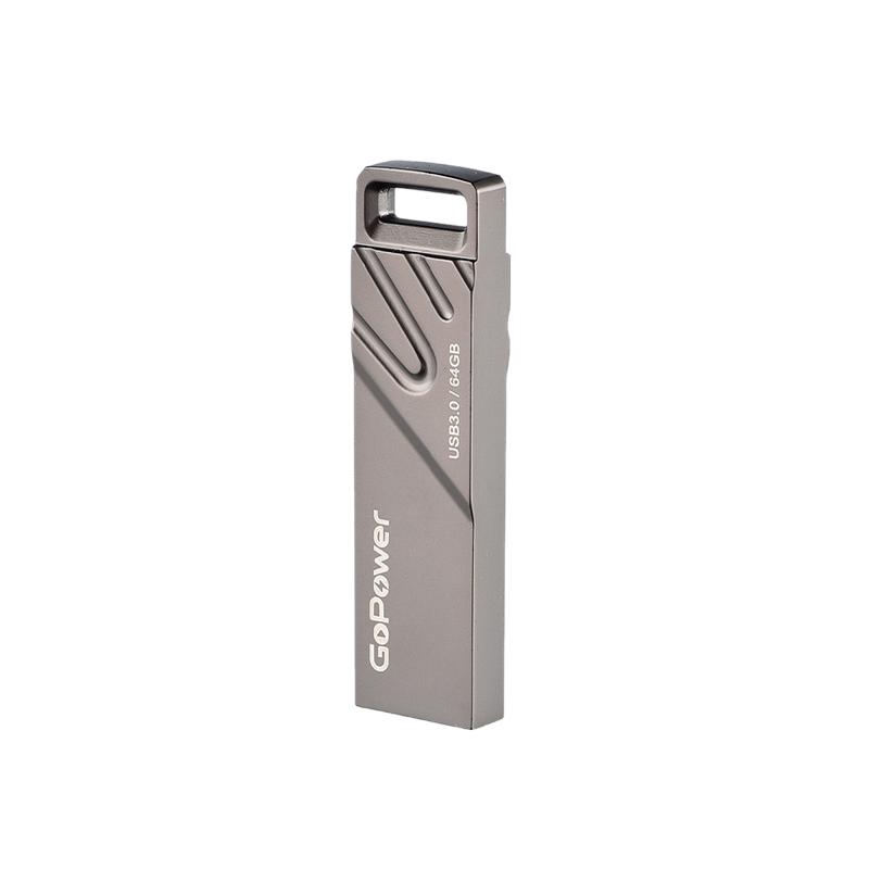 Флеш-накопитель GoPower TITAN 64GB USB3.0 металл черный графит (1/50/1000)