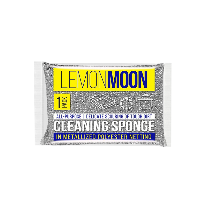 Губка Lemon Moon для посуды в оплетке 115х78х28 металл 1 шт (1/108)