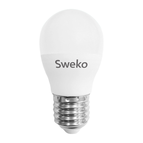 Лампа светодиодная Sweko G45 E27 10W 4000К 230V шар (1/5/100)