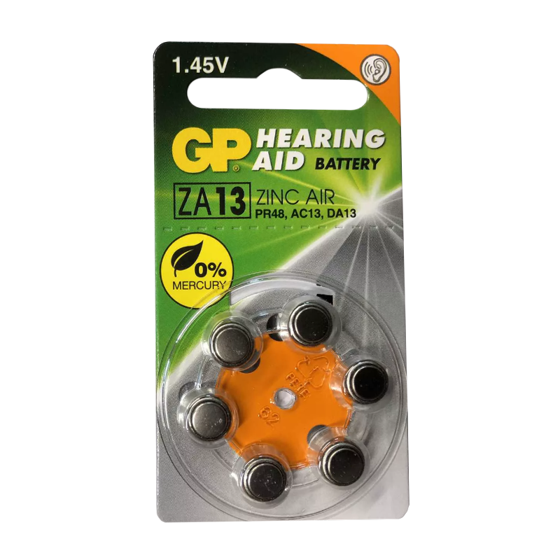 Батарейка GP ZA13 BL6 Zinc Air 1.45V (6/60/300/3000) R