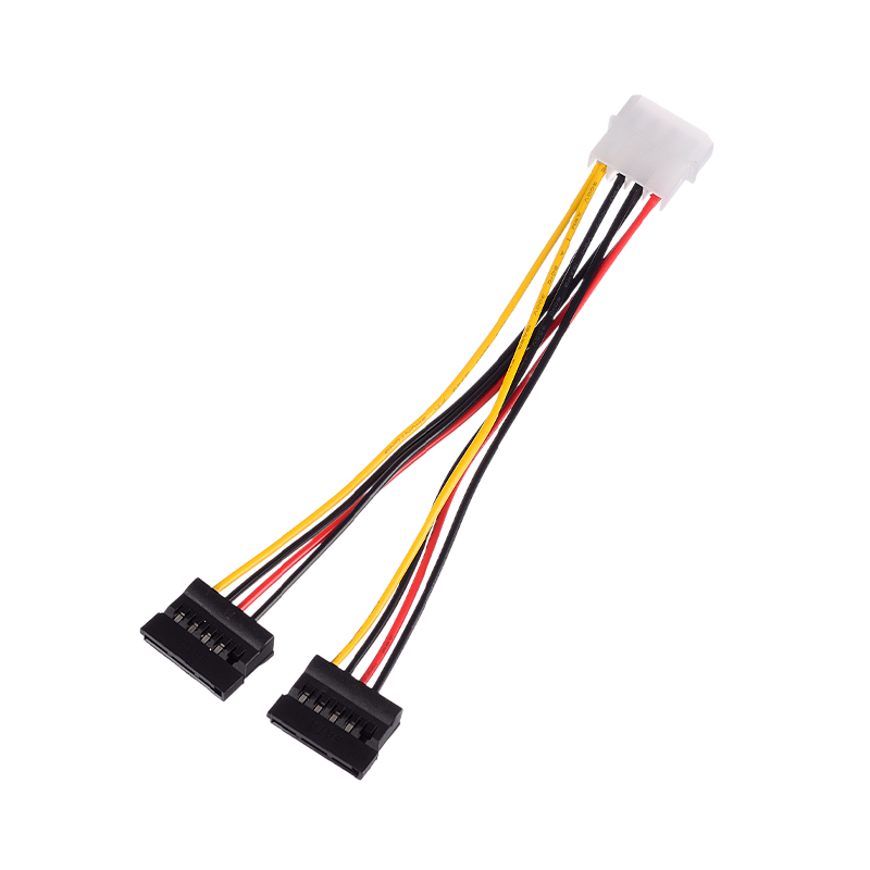 Кабель GoPower MOLEX (f)-2SATA (m) 0.2м PVC RoHS Premium Zip-Lock c подвесом (1/250)