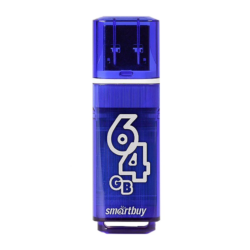 Флеш-накопитель Smartbuy Glossy 64GB USB3.0 пластик синий