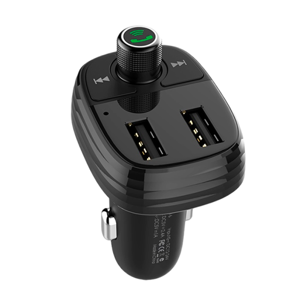 FM-трансмиттер Borofone BC16 2USB microSD bluetooth 4.2 черный (1/84)