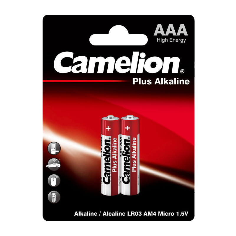 Батарейка Camelion Plus LR03 AAA BL2 Alkaline 1.5V (2/24/576/17280)