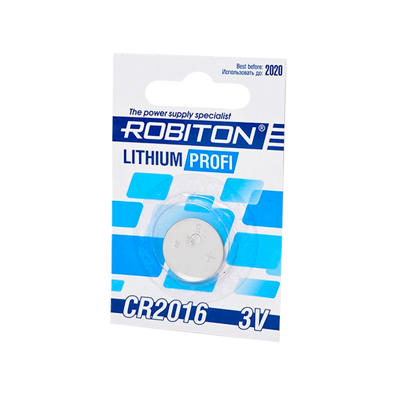 Батарейка ROBITON PROFI R-CR2016-BL1, CR2016 BL1 (1/40/1800)