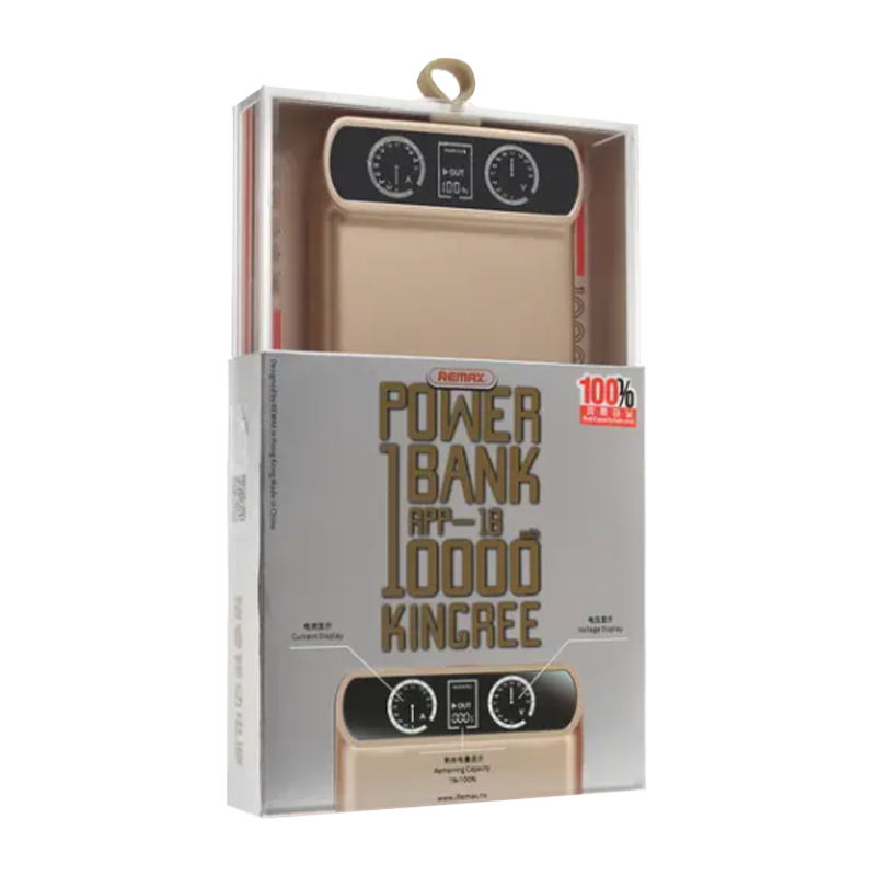 Внешний аккумулятор Remax RPP-18 Kingree 10000mAh 2.1A 2USB золотой (1/39)