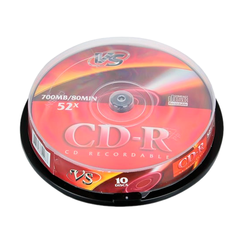 Диск CD-R VS 700MB 52x 10шт. cake box (10/200)
