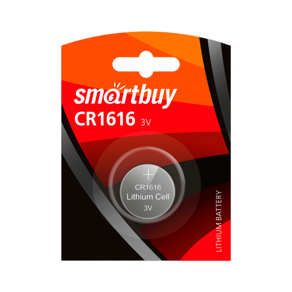 Батарейка Smartbuy CR1616 BL1 Lithium 3V (1/12/720)