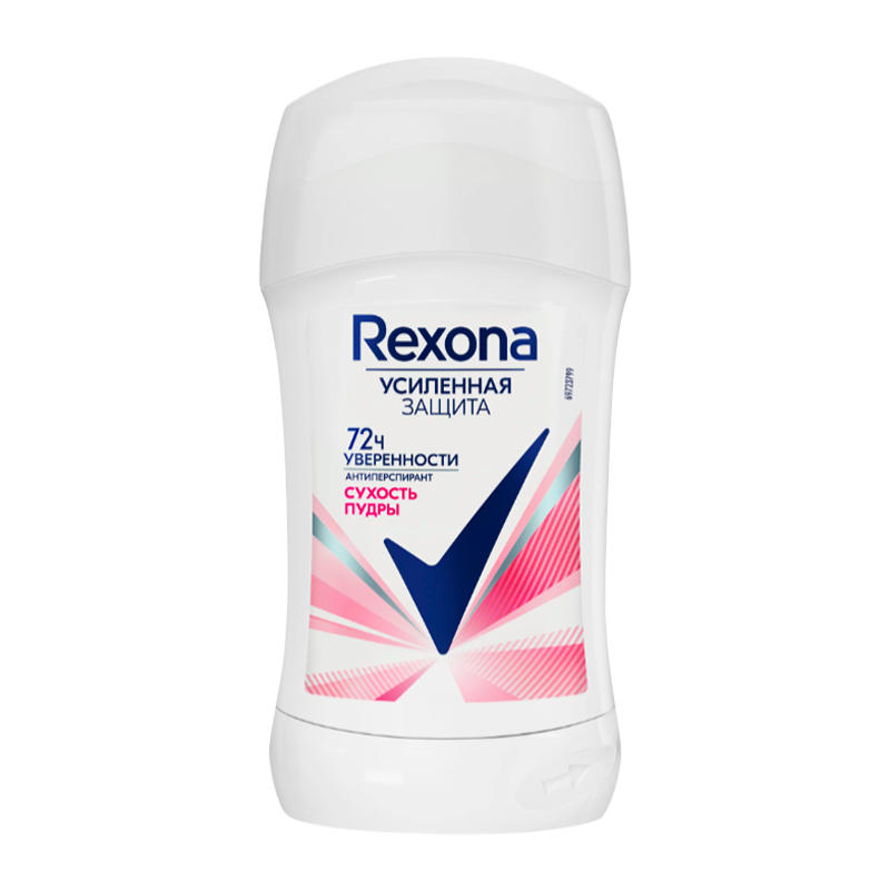 Дезодорант женский Rexona Сухость пудры стик 40мл (1/6)