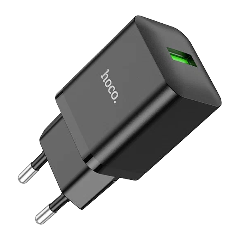 Сетевое З/У HOCO N26 1USB 18W QC3.0 черный (1/13/130)