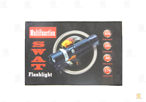 Фонарь универсальный Без бренда SWAT+COB от аккумулятора ZOOM черный