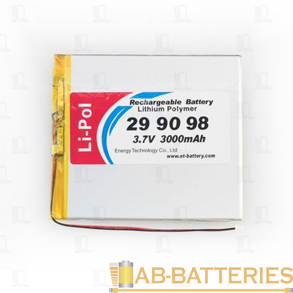Аккумулятор ET LP299098-PCM Li-Pol, 3.7В, 3000мАч (1/80)