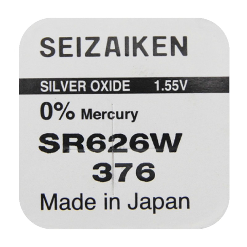 Батарейка SEIZAIKEN 376 (SR626W) Silver Oxide 1.55V (1/10/100/1000)