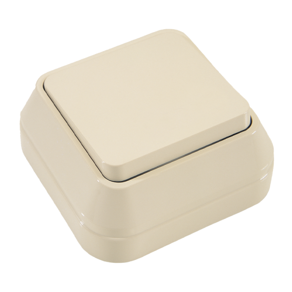 Выключатель Makel Siva Ustu 1-клав.10A пластик накладной кремовый 45201 (1/10)