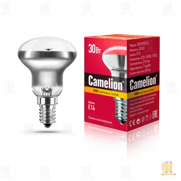 Лампа накаливания Camelion R39 E14 30W 220-240V рефлектор