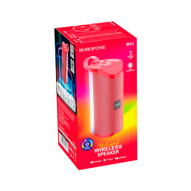 Портативная колонка Borofone BR5 bluetooth 5.0 microSD красный (1/40)