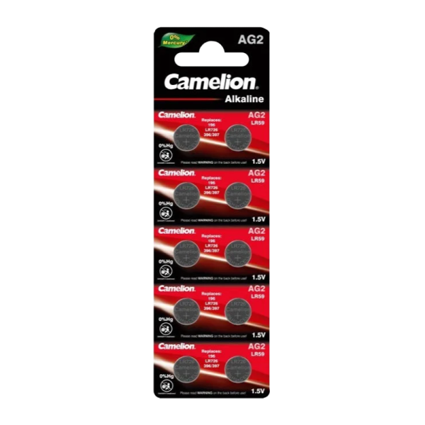 Батарейка Camelion G2/LR726/LR59/396A/196 BL10 Alkaline 1.5V (10/100/3600)