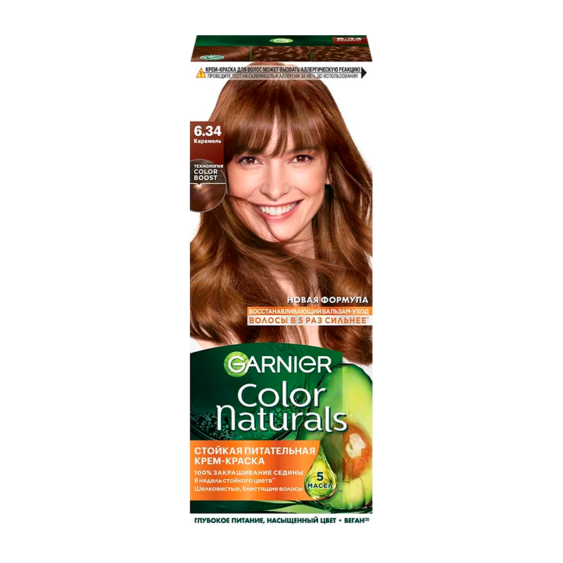 Краска для волос GARNIER Color Naturals 110мл 6.34 Карамель (1/12)
