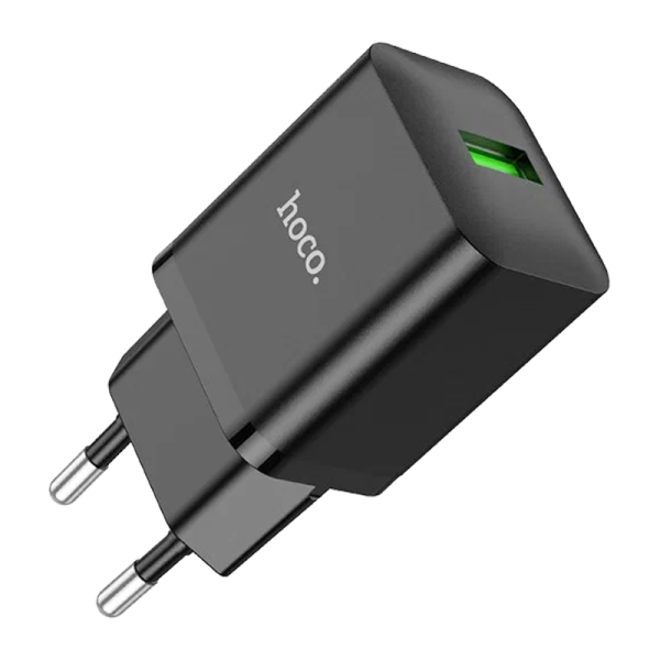 Сетевое З/У HOCO N26 1USB 18W QC3.0 черный (1/13/130)