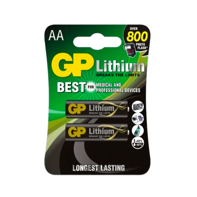 Батарейка GP FR6 AA BL2 Lithium 1.5V (2/20/160)